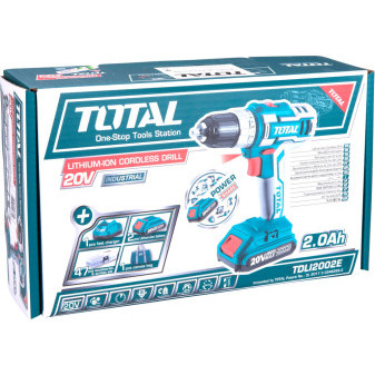 vŕtací skrutkovač aku, 20V Li-ion (2x), 2000mAh, v taške, sada 47ks