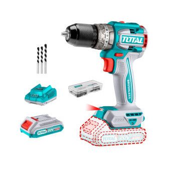 Vŕtací skrutkovač AKU s príklepom, brushless, 20V Li-ion (2x), industrial