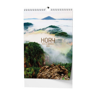 Nástěnný kalendář - Hory Čech a Moravy - A3