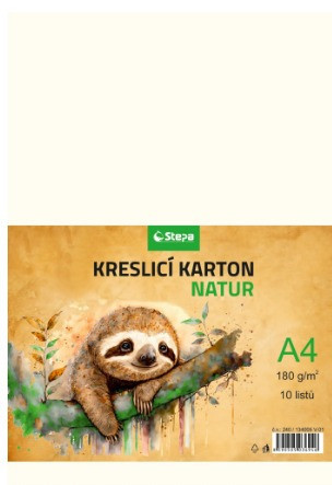 Kartón kresliaci natur A4 10 listov 180g