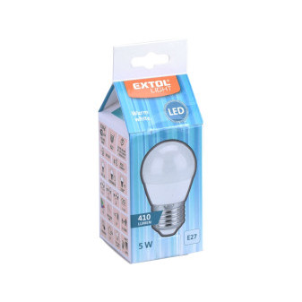 žiarovka LED mini, 410lm, 5W, E27, teplá biela